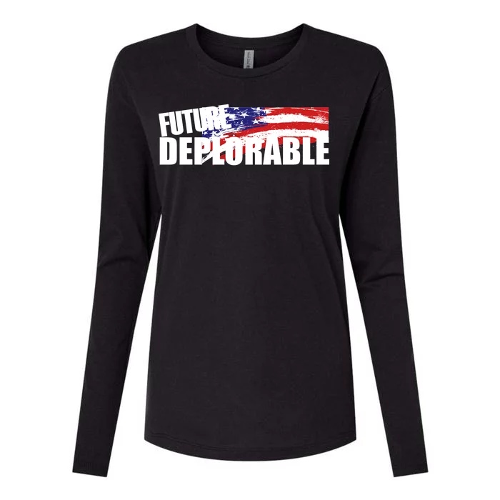 Future Deplorable Womens Cotton Relaxed Long Sleeve T-Shirt