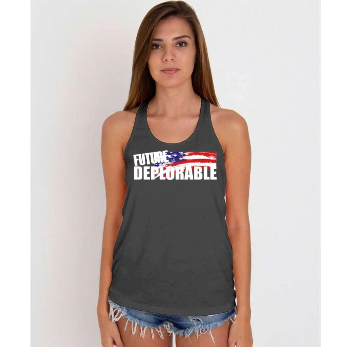 Future Deplorable Women's Knotted Racerback Tank