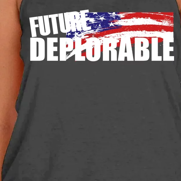 Future Deplorable Women's Knotted Racerback Tank