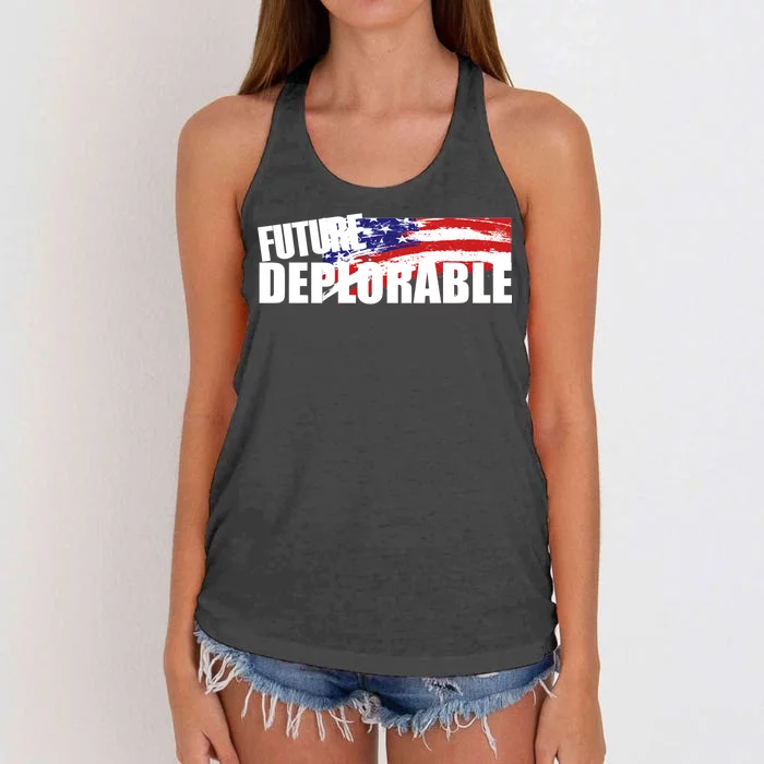 Future Deplorable Women's Knotted Racerback Tank