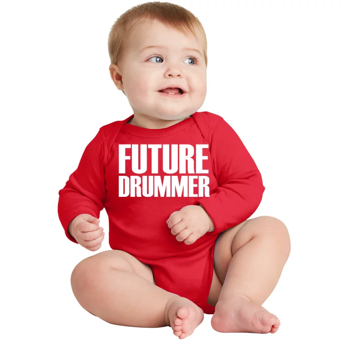 Future Drummer Baby Long Sleeve Bodysuit