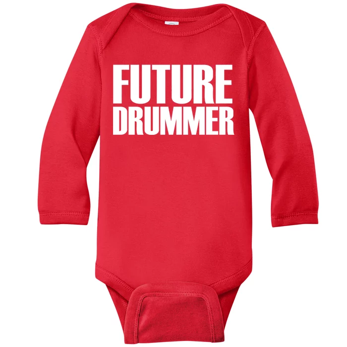 Future Drummer Baby Long Sleeve Bodysuit