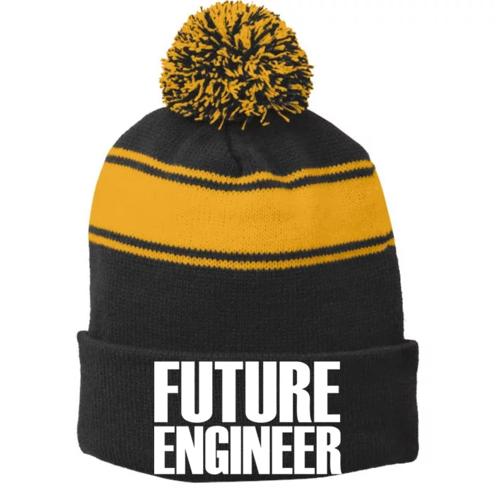 Future Engineer Stripe Pom Pom Beanie