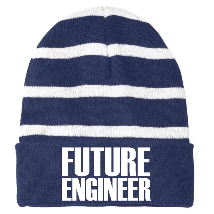 Future Engineer Striped Beanie with Solid Band