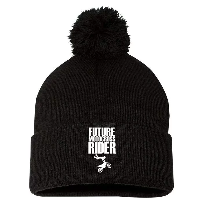 Future Motocross Rider Pom Pom 12in Knit Beanie