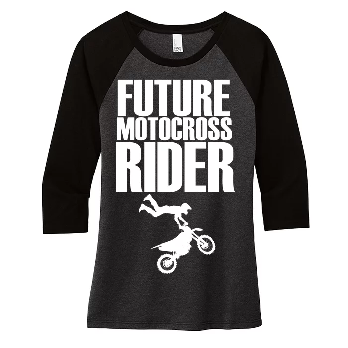 Future Motocross Rider Women's Tri-Blend 3/4-Sleeve Raglan Shirt