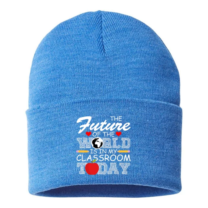 Future Of The World Is In My Classroom Sustainable Knit Beanie