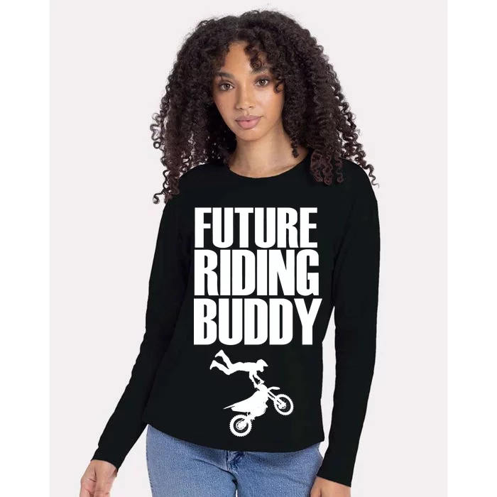 Future Riding Buddy - Motocross Womens Cotton Relaxed Long Sleeve T-Shirt