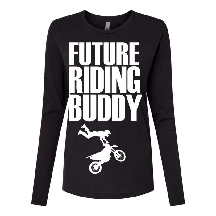 Future Riding Buddy - Motocross Womens Cotton Relaxed Long Sleeve T-Shirt