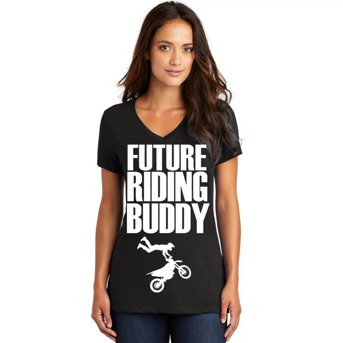 Future Riding Buddy - Motocross Women's V-Neck T-Shirt