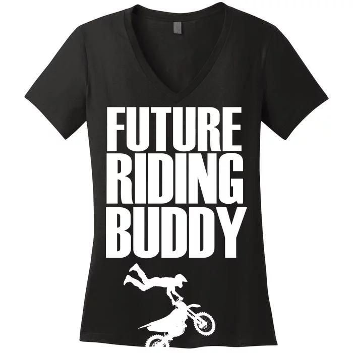 Future Riding Buddy - Motocross Women's V-Neck T-Shirt