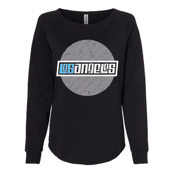 Futuristic Los Angeles Logo Womens California Wash Sweatshirt