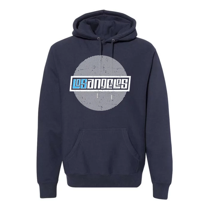 Futuristic Los Angeles Logo Premium Hoodie