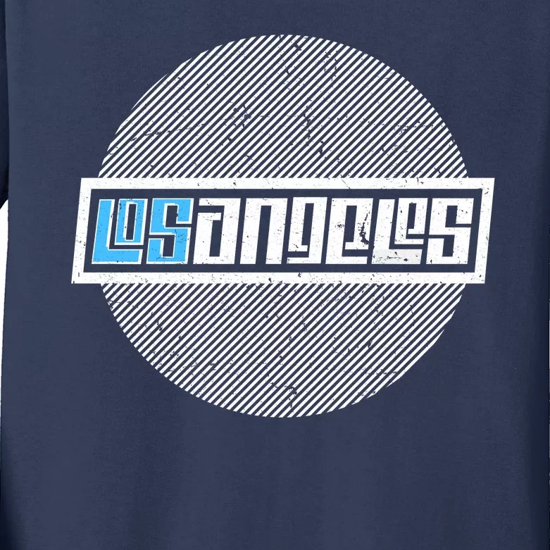 Futuristic Los Angeles Logo Kids Long Sleeve Shirt