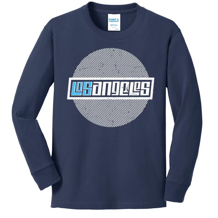 Futuristic Los Angeles Logo Kids Long Sleeve Shirt