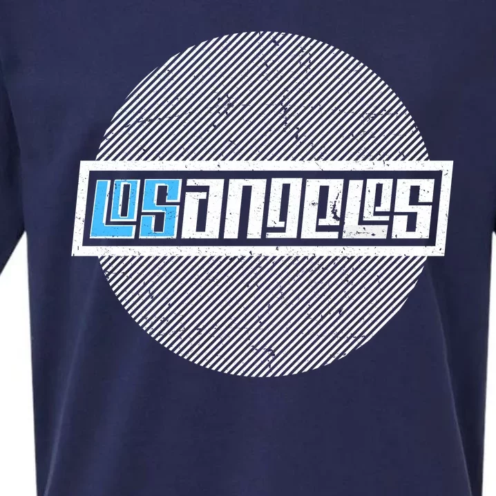 Futuristic Los Angeles Logo Sueded Cloud Jersey T-Shirt