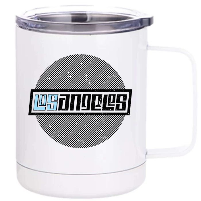 Futuristic Los Angeles Logo Front & Back 12oz Stainless Steel Tumbler Cup