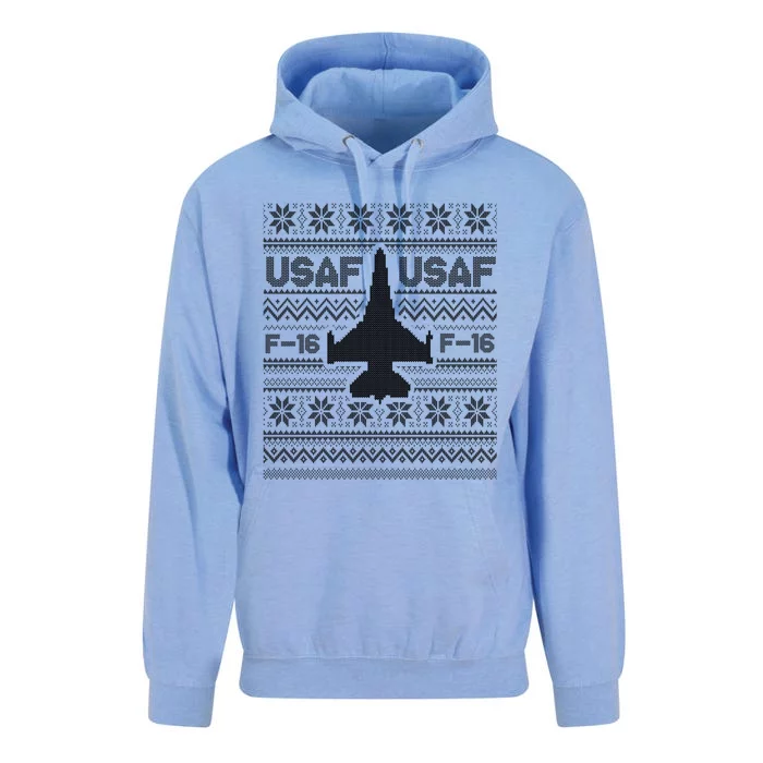 F16 Usaf Ugly Christmas Sweater Gift Fighter Pilot Unisex Surf Hoodie