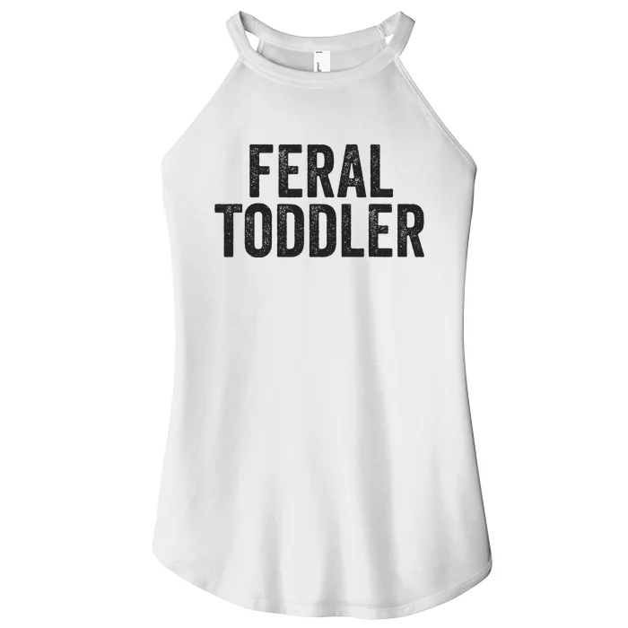 Feral Untamed Wild Funny Matching Family Women’s Perfect Tri Rocker Tank