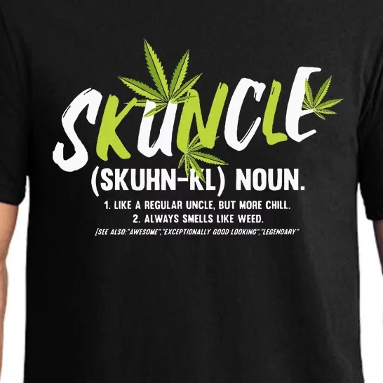 Funny Uncle Weed Smoker Skuncle Marijuana Uncle Pajama Set