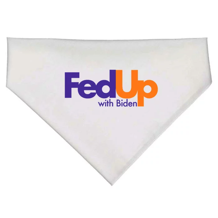 Fed Up With Biden Funny USA-Made Doggie Bandana