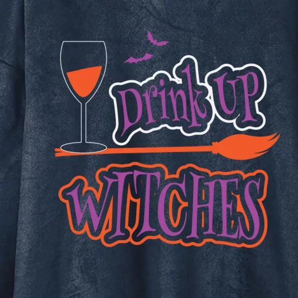 Funny Up Witches Halloween Themed Gift Hooded Wearable Blanket