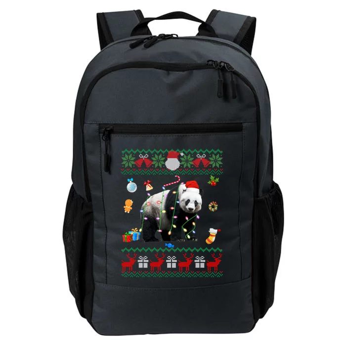 Funny Ugly Xmas Sweater Animals Lights Christmas Panda Bear Great Gift Daily Commute Backpack