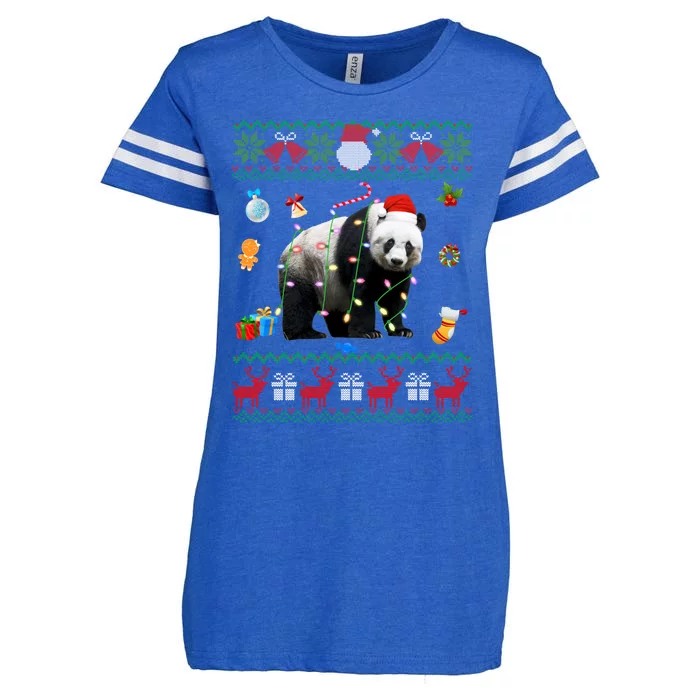 Funny Ugly Xmas Sweater Animals Lights Christmas Panda Bear Great Gift Enza Ladies Jersey Football T-Shirt