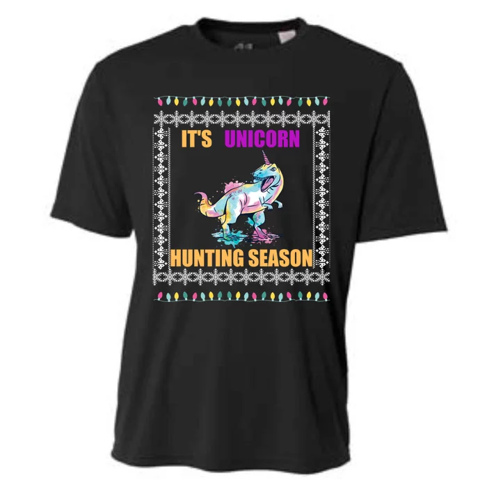 Funny Unicorn Xmas Cute Gift Cooling Performance Crew T-Shirt