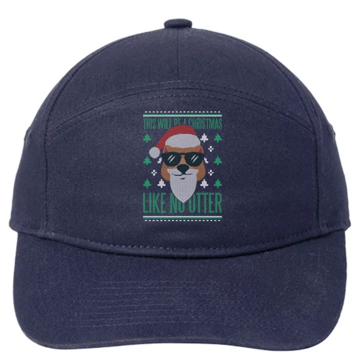 Funny Ugly Xmas This Will Be A Christmas Like No Otter Gift 7-Panel Snapback Hat