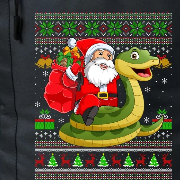 Funny Ugly Xmas Santa Riding Snake Christmas Gift Daily Commute Backpack