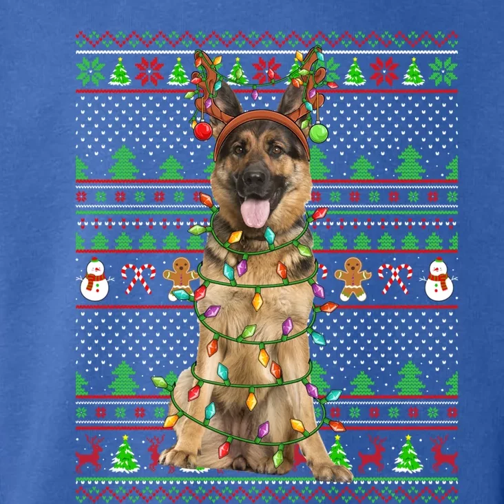 Funny Ugly Xmas Sweater Style Ger Shepherd Dog Christmas Gift Toddler Hoodie