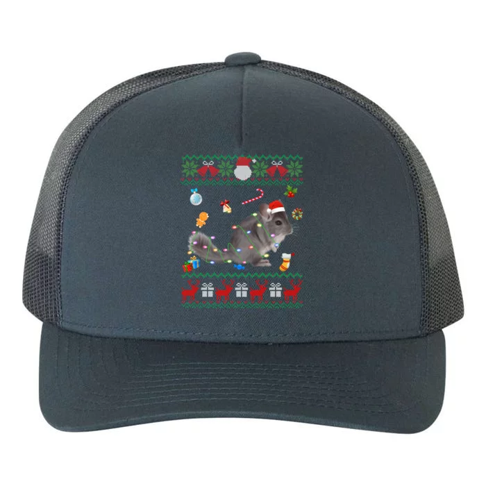 Funny Ugly Xmas Sweater Animals Lights Christmas Chinchilla Gift Yupoong Adult 5-Panel Trucker Hat