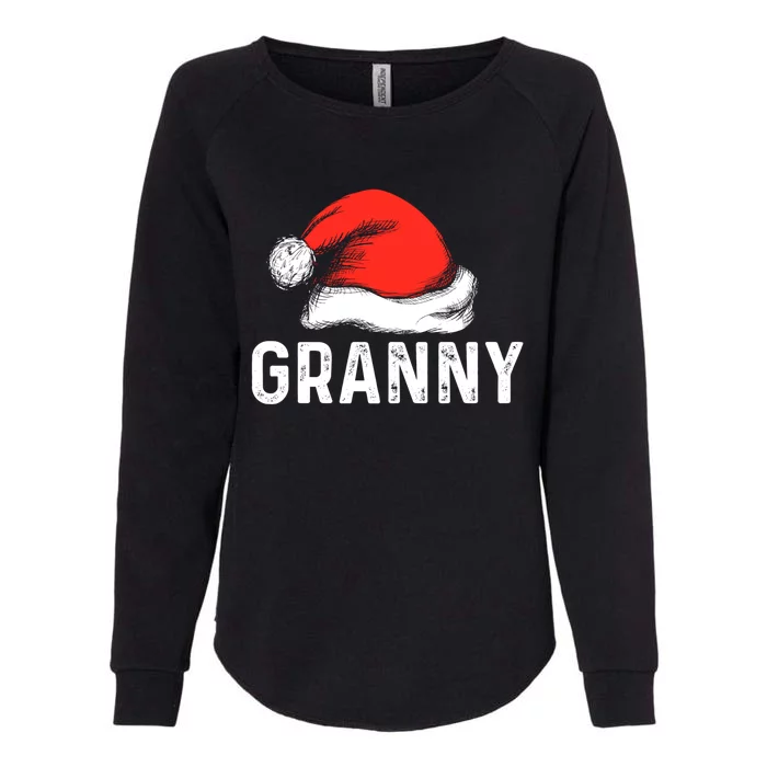 Funny Ugly Xmas Sweater Style Matching Granny Christmas Hat Gift Womens California Wash Sweatshirt