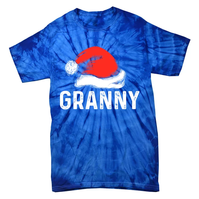 Funny Ugly Xmas Sweater Style Matching Granny Christmas Hat Gift Tie-Dye T-Shirt