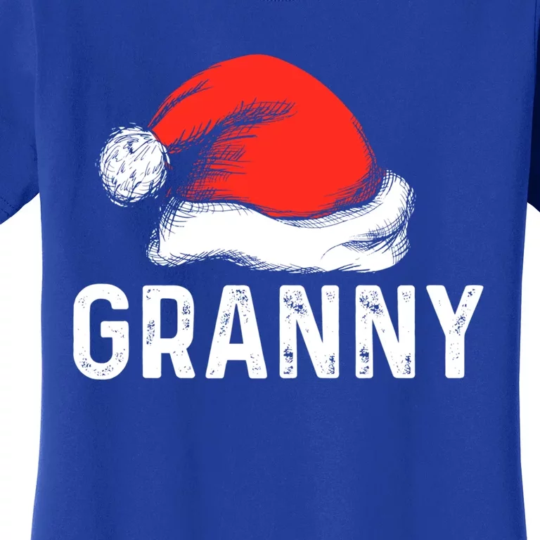 Funny Ugly Xmas Sweater Style Matching Granny Christmas Hat Gift Women's T-Shirt