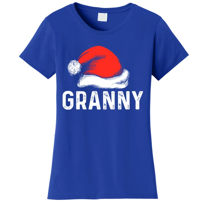 Funny Ugly Xmas Sweater Style Matching Granny Christmas Hat Gift Women's T-Shirt