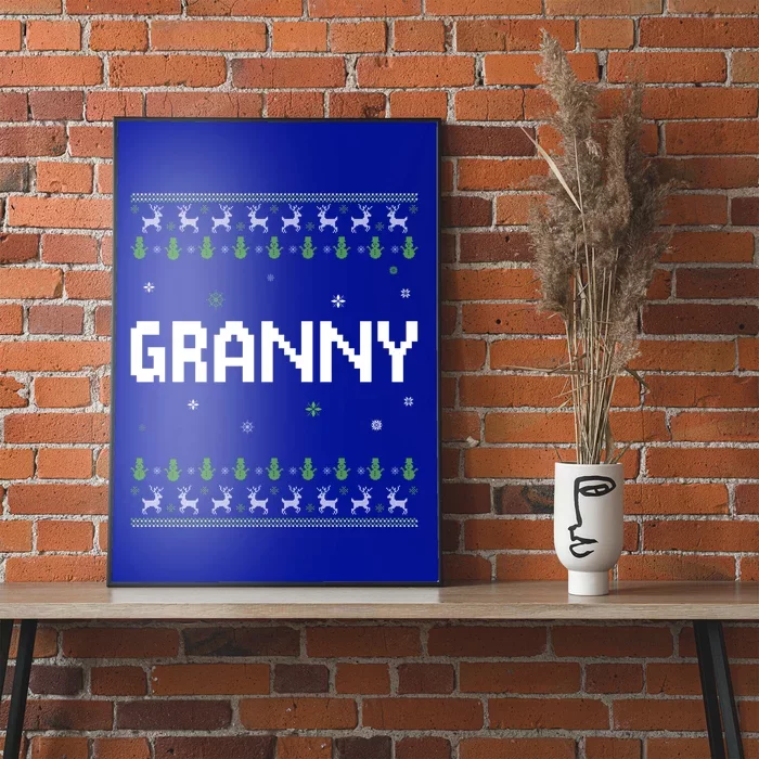 Funny Ugly Xmas Sweater Style Matching Granny Ugly Christmas Gift Poster