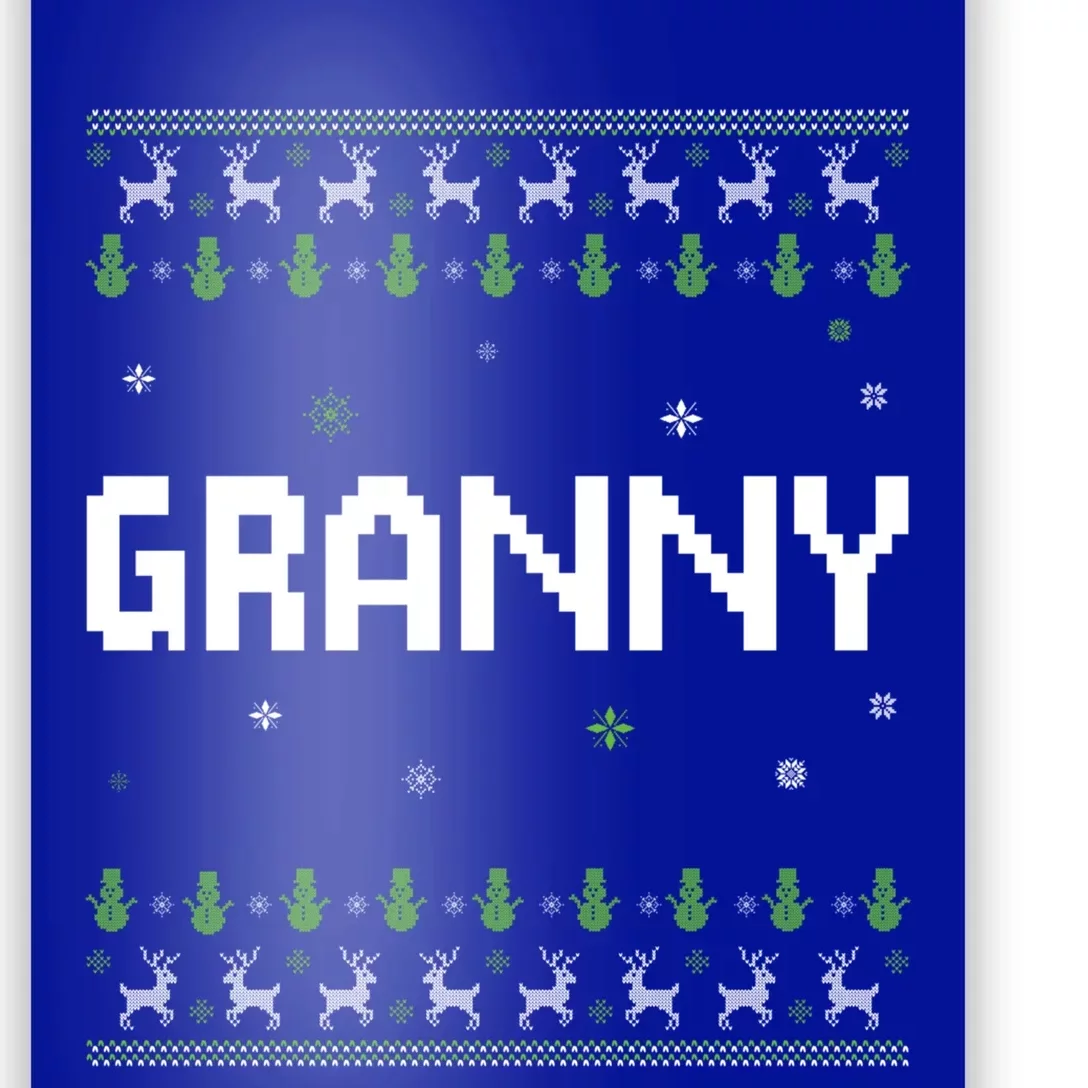 Funny Ugly Xmas Sweater Style Matching Granny Ugly Christmas Gift Poster