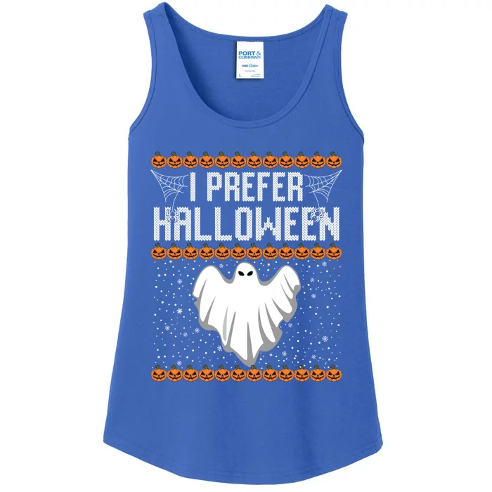 Funny Ugly Xmas Costume I Prefer Halloween Ugly Christmas Funny Gift Ladies Essential Tank