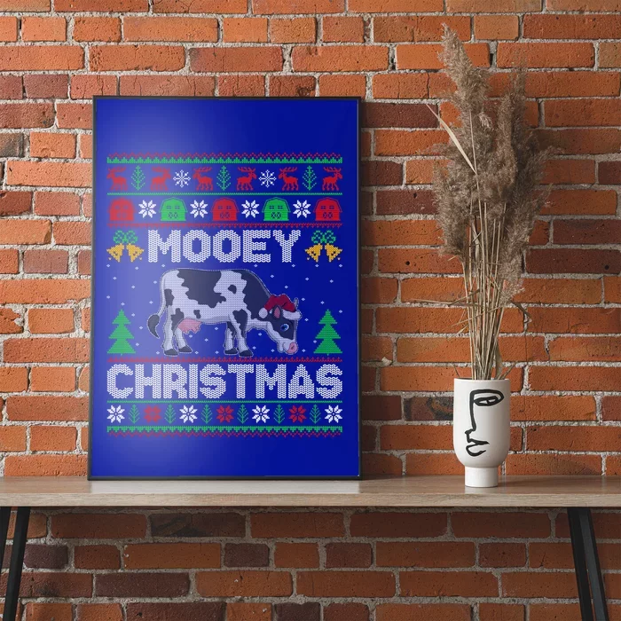 Farmer Ugly Xmas Santa Cow Farmer Mooey Christmas Cute Gift Poster