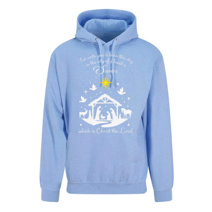 For Unto You Is Born This Day In The City Of David A Savior Unisex Surf Hoodie