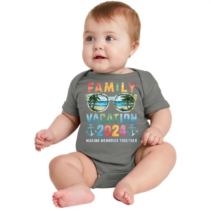 Family Vacation 2024 Making Memories Together Family Matching Cruise Baby Bodysuit