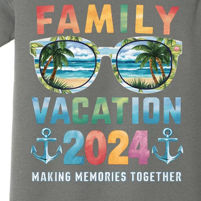 Family Vacation 2024 Making Memories Together Family Matching Cruise Baby Bodysuit