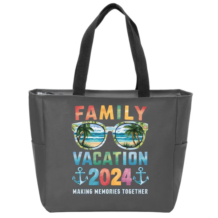 Family Vacation 2024 Making Memories Together Family Matching Cruise Zip Tote Bag