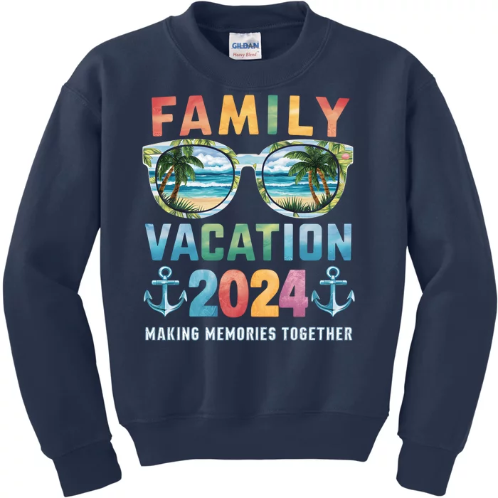 Family Vacation 2024 Making Memories Together Family Matching Cruise Kids Sweatshirt