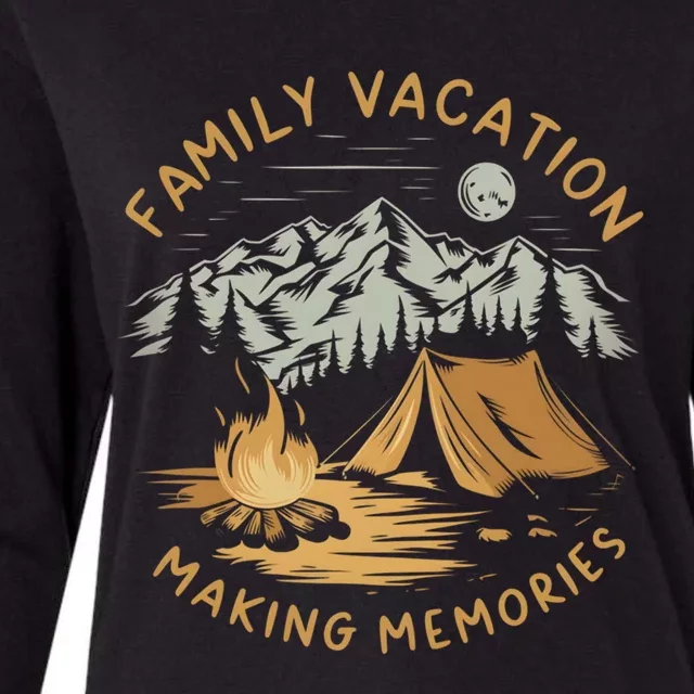 Family Vacation 2024 Mountains Matching Vacation Trip Gift Womens Cotton Relaxed Long Sleeve T-Shirt