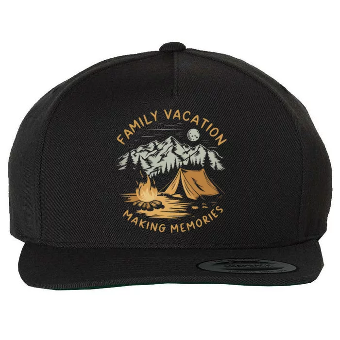 Family Vacation 2024 Mountains Matching Vacation Trip Gift Wool Snapback Cap