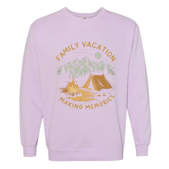 Family Vacation 2024 Mountains Matching Vacation Trip Gift Garment-Dyed Sweatshirt