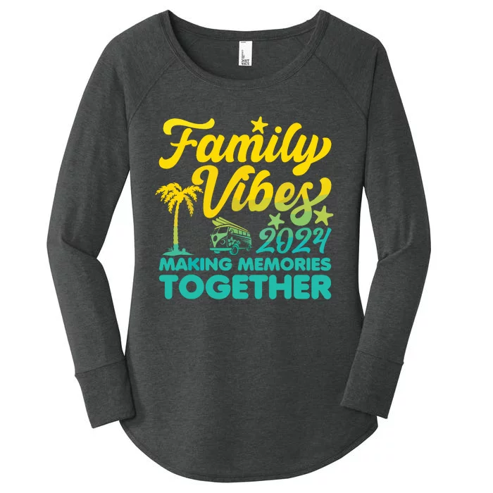 Family Vibes 2024 Making Memories Together Reunion Vacation Women's Perfect Tri Tunic Long Sleeve Shirt